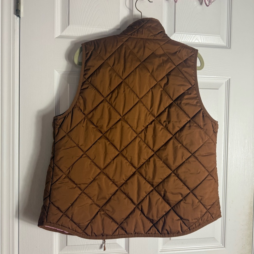 J. Crew Brown Quilted Vest - Picture 4 of 7